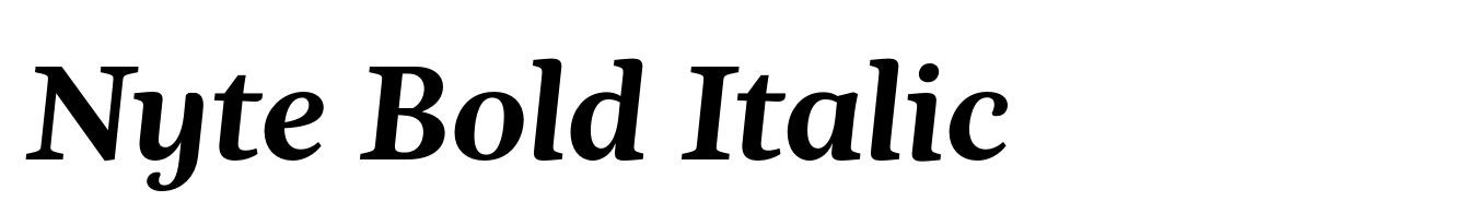 Nyte Bold Italic